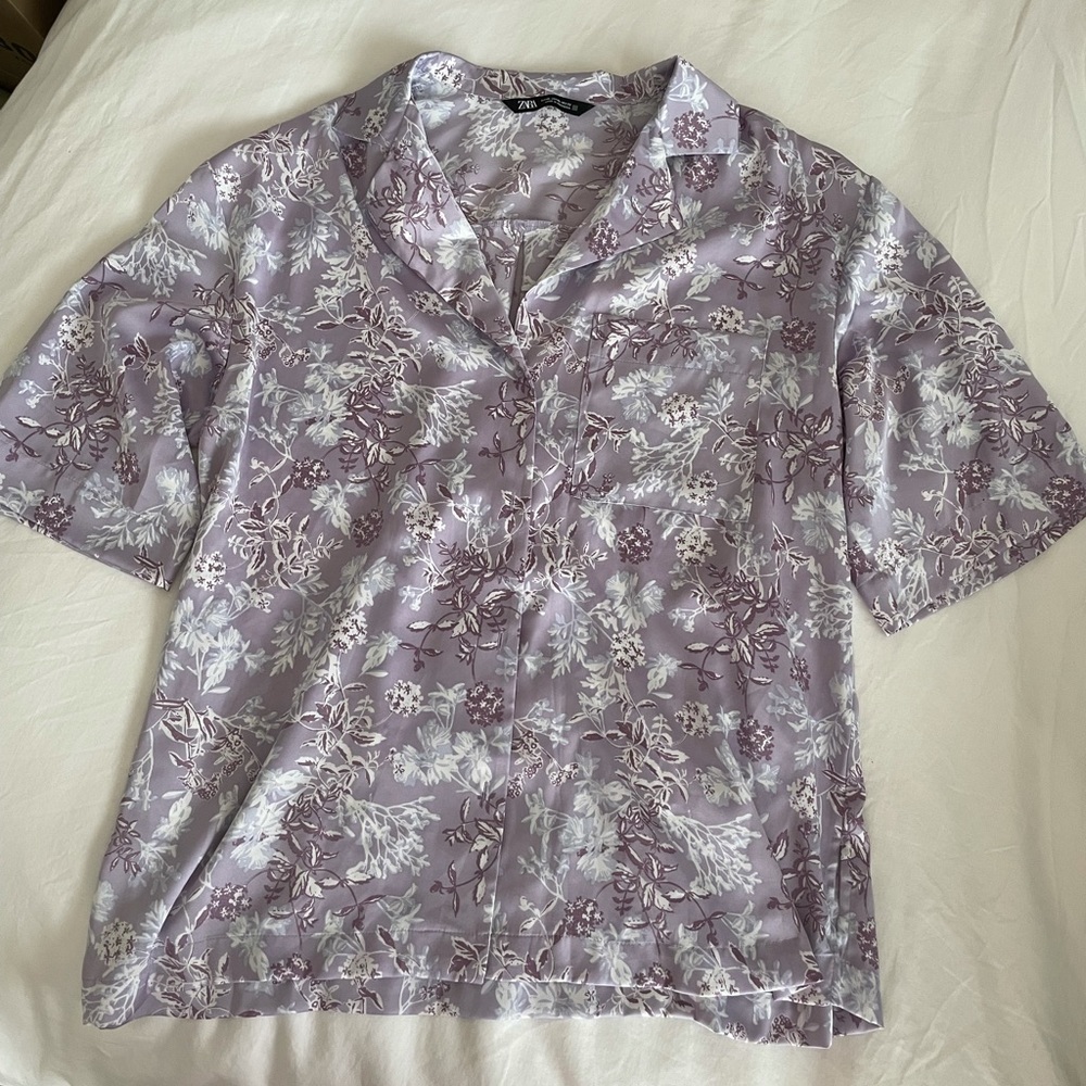 ZARA - floral button up